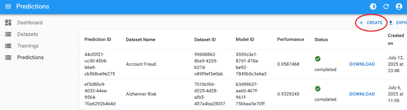 Step 8 - Create Prediction